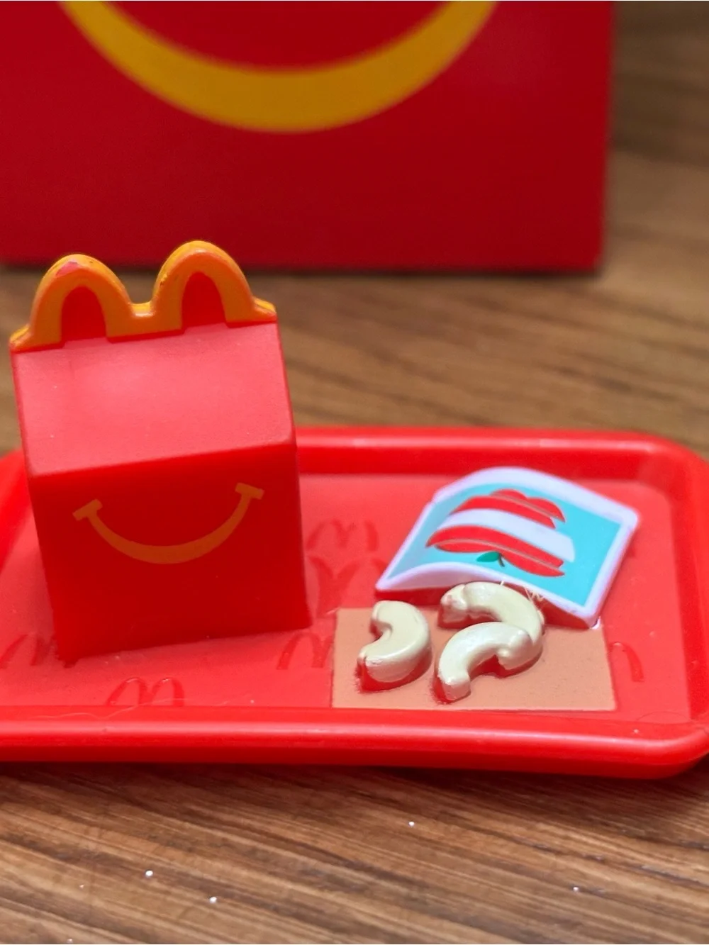 LIL McDonalds 2025 Happy Meal Toy - Tray with Apples Mini Happy Meal Box #18-NEW